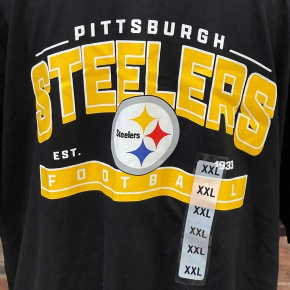 NFL Pittsburgh Steelers Black and Yellow Tee - Picture 2 of 4